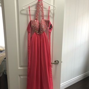 Pink sexy formal dress